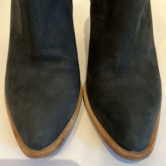 Vince Black Leather Heeled Ankle Booties Size 6.5‎ - Picture 9 of 12